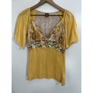 Vtg Y2K 90s Festival Boho Indie Cottage Babydoll Top S Coquette Fairy Eclectic